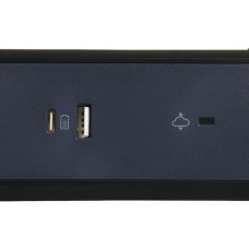 Подовжувач на 3 розетки 16A з USB A + C з УЗІП кабель 1,5 м чорний преміум 694512 Legrand