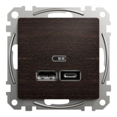 USB розетка тип A+C 2,4A SDD181402 венге Sedna Elements Schneider Electric